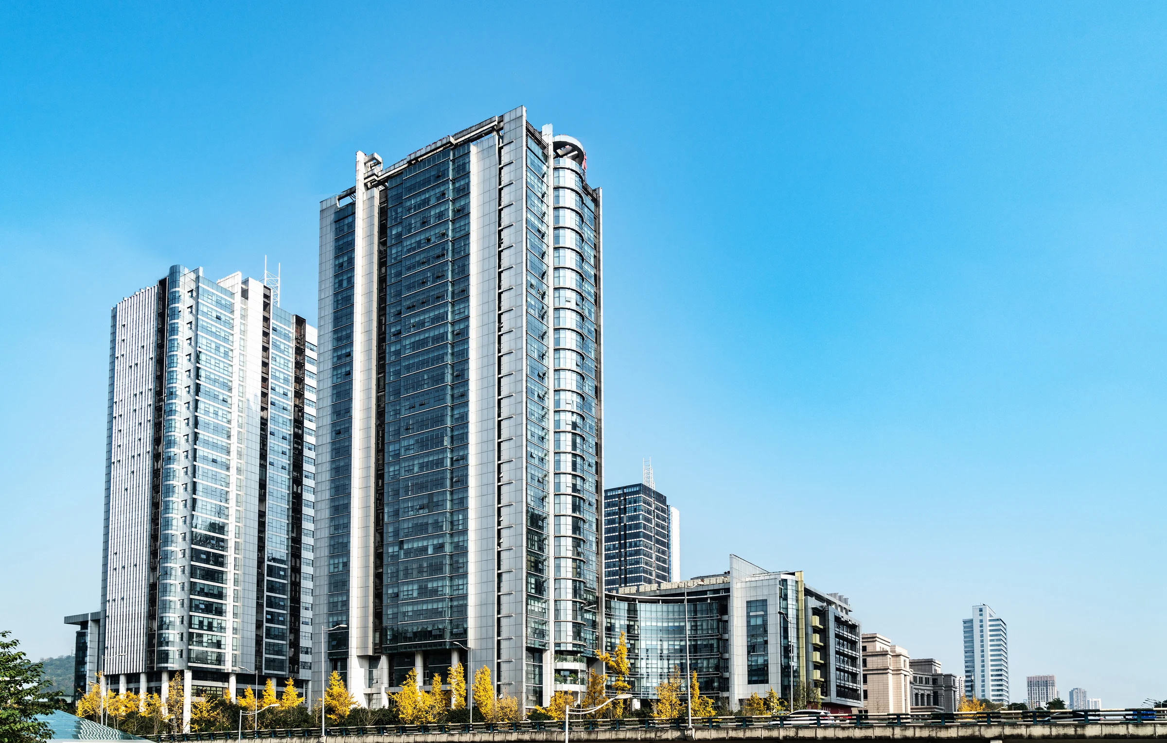 Modern commercial real estate building